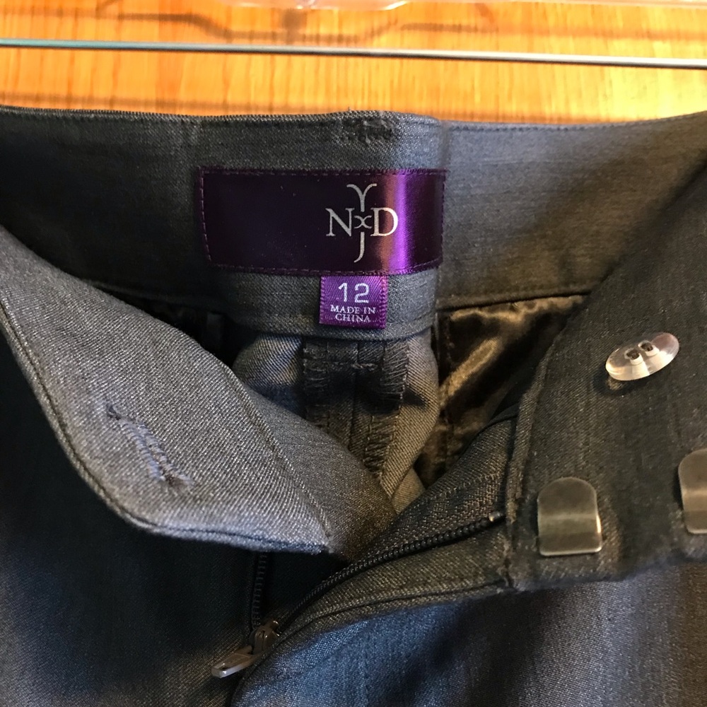NYDJ charcoal gray trouser work pants